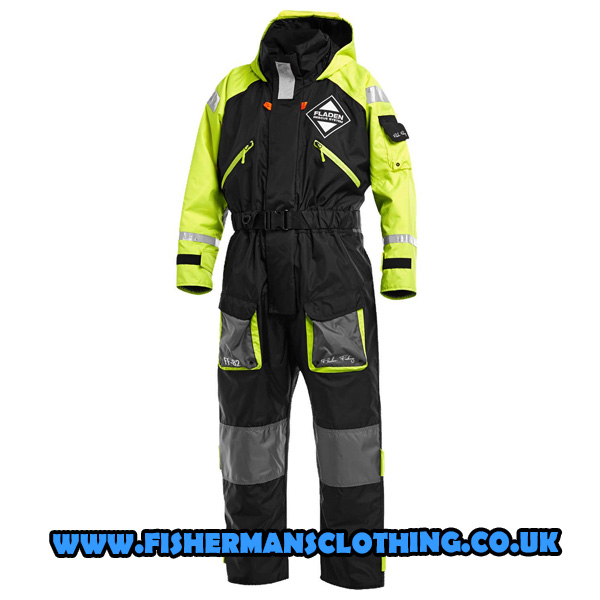 (image for) FLADEN 1PC RESCUE SYSTEM FLOTATION SUIT BLACK/YELLOW - Click Image to Close